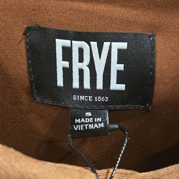 NWT Frye Men's Brown Faux Suede Jacket - Picture 4 of 8
